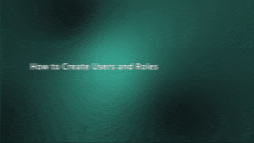 3deye -creating user and roles pu